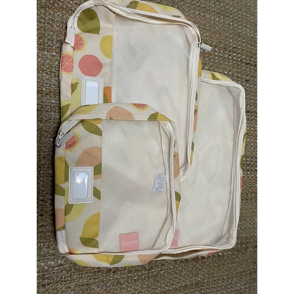 Calpak Bags Calpak Set Of 3 Packing Cubes Citrus Print Tutti Frutti